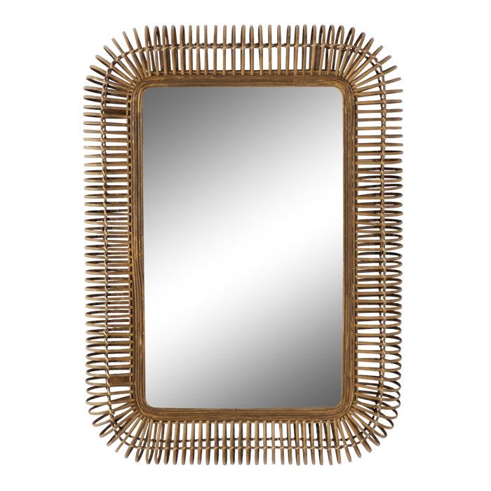 Teagan Rectangle Rattan Wall Mirror & Reviews Joss & Main